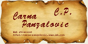 Čarna Panzalović vizit kartica